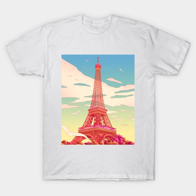 Eiffel Tower T-Shirt by Camila Illustration